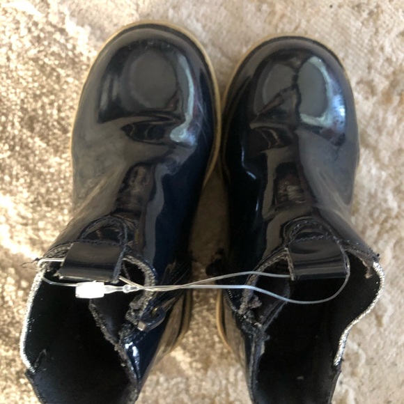 Zara Shoes Zara Baby Navy Blue Rainboots 5 Eur 2 Patent Poshmark